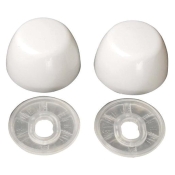 WOLVERINE BRASS® 51220 Closet Bolt Cap, ABS, 1-1/8 in Outside Diameter, White, Cap Function Type