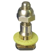 WOLVERINE BRASS® 51450 Self-Adjusting No Cut Closet Bolt, 3 in Length, 5/16 in Diameter, Brass, Bolt Function Type