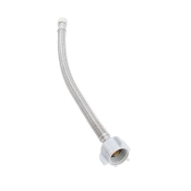 WOLVERINE BRASS® 57580 Toilet Connector, 12 in Length, 3/8 in Connection Size 1, Connection Type 1: Tube
