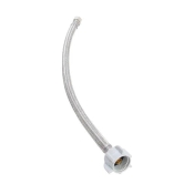 WOLVERINE BRASS® 57581 Toilet Connector, 16 in Length, 3/8 in Connection Size 1, Connection Type 1: Tube