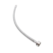 WOLVERINE BRASS® 57665 Toilet Connector, 16 in Length, 3/8 in Connection Size 1, Connection Type 1: Tube
