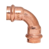 WOLVERINE BRASS® 99602 Press Elbow, 90 deg Elbow Fitting, 1/2 in Connection Size 1, Connection Type 1: Compression