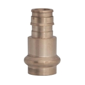 WOLVERINE BRASS® 99811 Press Adapter, Adapter Fitting, 1/2 in Connection Size 1, Connection Type 1: Compression, Brass