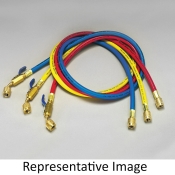 Yellow Jacket® PLUS II™ 29048 Hose With Compact Ball Valve End, R-410A Refrigerant, 1/4 in, 48 in L Hose, Yellow