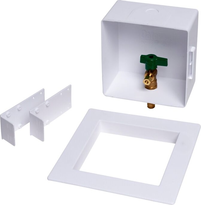 Oatey® 39161 Square Ice Maker Outlet Box - 1/2 in F1960 PEX, 1/4 Turn