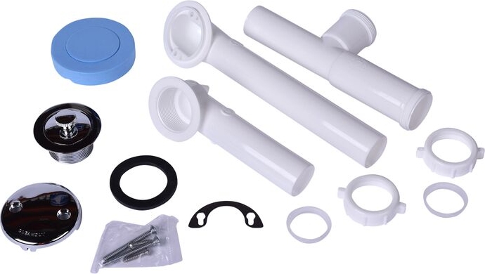 Oatey® P8227BG Dearborn Brass Plastic Tubular Bath Waste Kit - Lift & Turn, Chrome