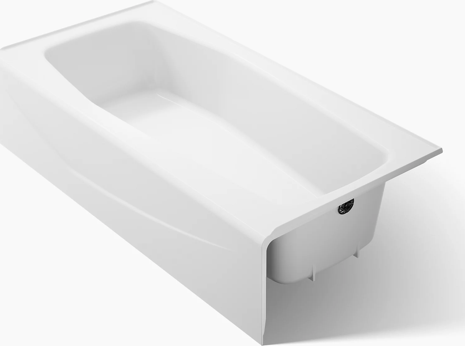Kohler® K-716-0 Villager Alcove Tub - Right Hand Drain, 60 x 30.25 x 14 in, Enameled Cast Iron
