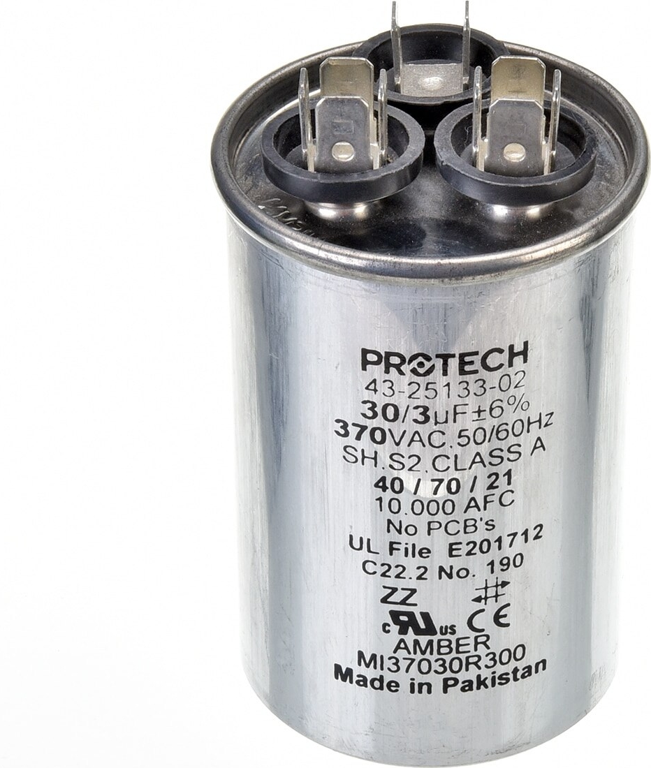 Rheem® 43-25133-02 30+3 MFD 370V Round Capacitor