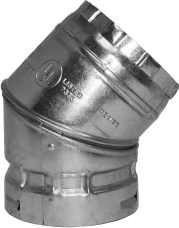 Selkirk® 106222 RV Series 6 x 6 Gas Vent Elbow - Snap Lock, Galvanized Steel / Aluminum, Category I