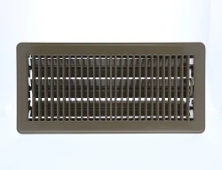 Selkirk® 01661004BR 302A Series Floor Diffuser - 4 x 10 in, Brown, Stamped Face