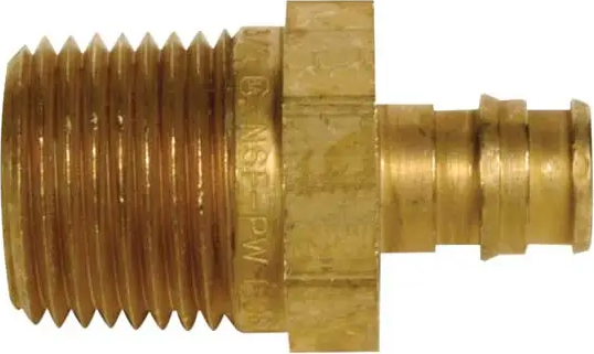 Uponor LF4527575 ProPEX 3/4 x 3/4 Adapter - Brass, PEX-A, Expansion x MNPT