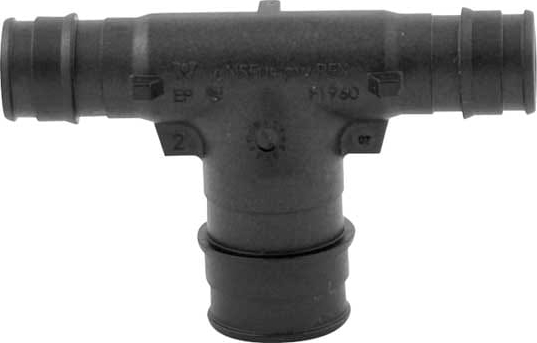 Uponor Q4757550 ProPEX 3/4 x 3/4 x 1/2 in Tee - Engineered Polymer, PEX-A, Expansion x Expansion x Expansion