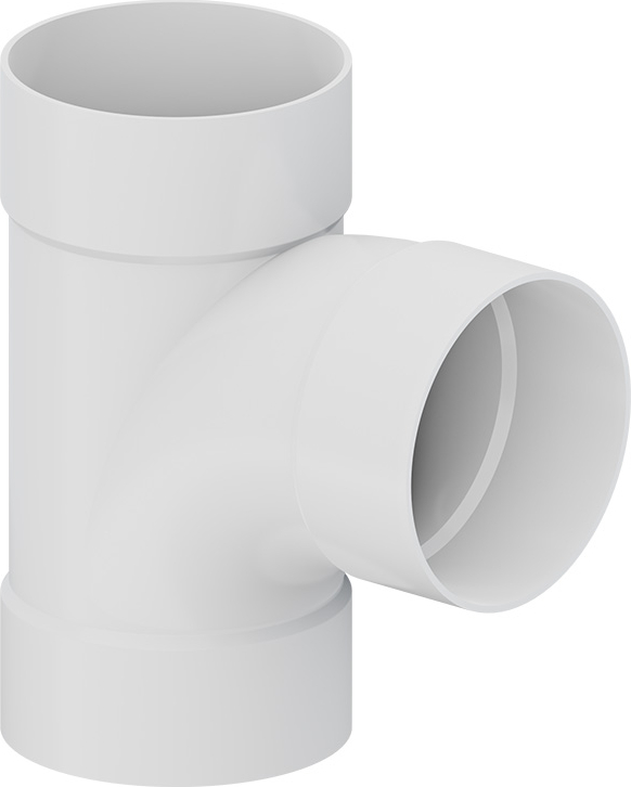 TIGRE 36-6559 4 x 4 x 4 in Sanitary Tee - SDR 35, White, Hub x Hub x Hub