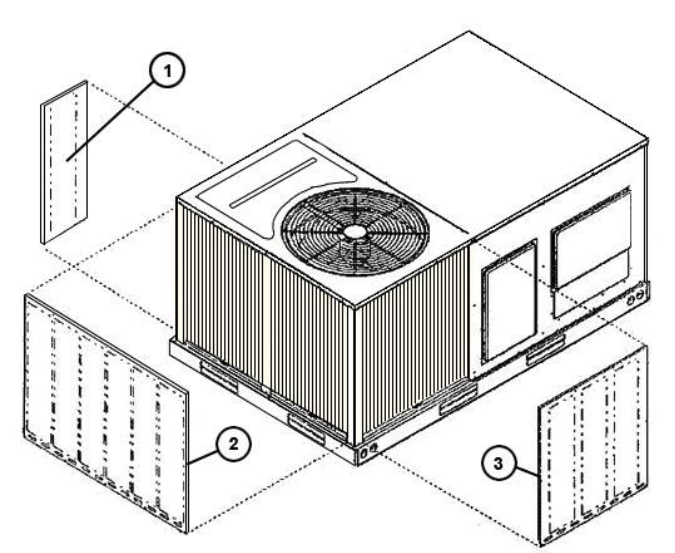Rheem® AXRX-AAD01B ProTech Louver Panel Kit - 3-Panel, 3-5 Ton