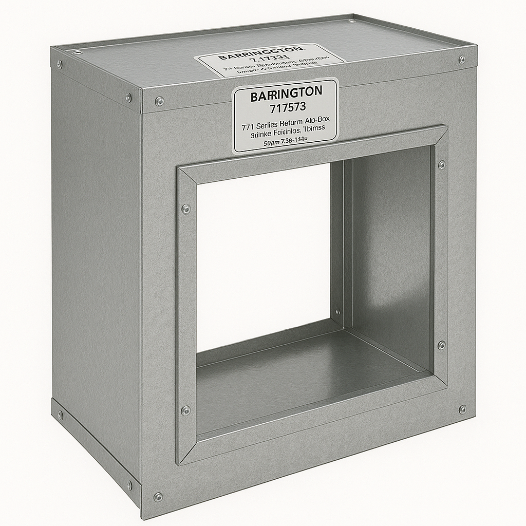 Barrington® 717573 771 Series Return Air Box - 20 x 30 in Register Opening, Galvanized Steel