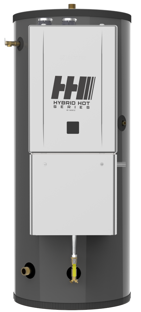 Noritz America Corp NHH199100-1-NG Hybrid Hot 119 gal Gas Water Heater - 199,900 BTU/h, 120V, Low NOx, 67.75 in H