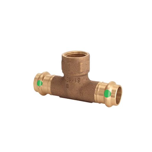 Wolverine Brass® 89812NL 3/4" Press x Press x FIP ProPress Bronze Tee