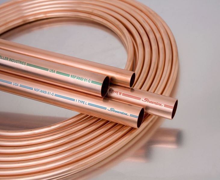 United Pipe & Steel LH20020 2.125 in Type L Hard Copper Tubing - 20 ft L, Solder