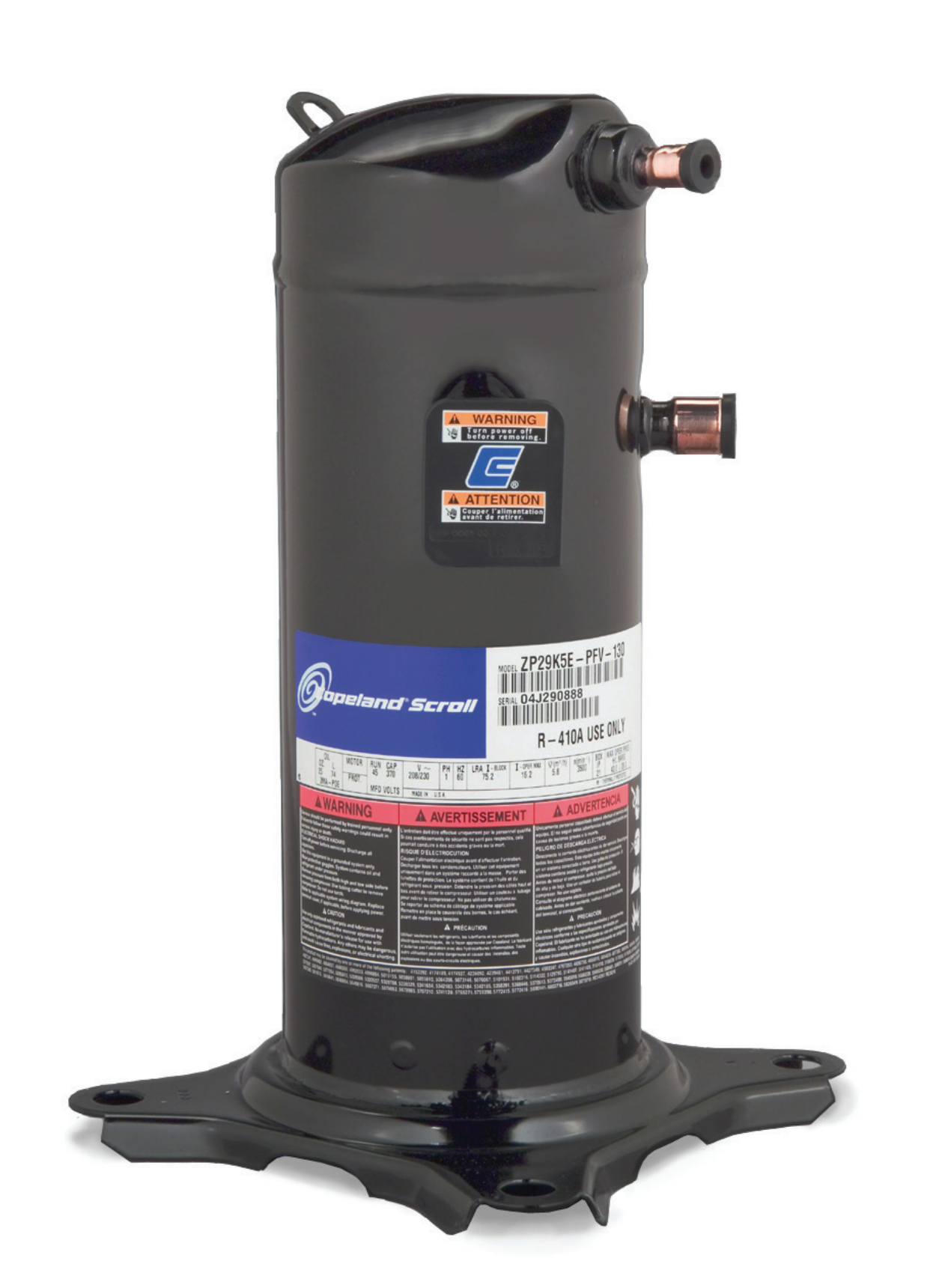 Rheem® ZR42K5E-PFV-800 3.5 Ton 208/230V R-407C / R-22 Scroll Compressor