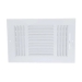 AirMate® 01051404CW Supply Register, For Duct Size: 14 x 4 in, Rectangular Duct, 3-Way Deflection, Steel, Enamel