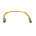 BrassCraft® ProCoat® CSSL44-12 Gas Connector, 1/2 in, MIP, 1/2 in, MIP, 12 in L, Stainless Steel Tubing, Steel Fitting