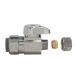 BrassCraft® G2PS14X C Straight Stop, 1/2 in Inlet, Push-to-Connect Inlet, 3/8 in Outlet, OD Compression Outlet