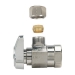 BrassCraft® G2R17X C 1/4 Turn Angle Stop Valve, 1/2 in Inlet, FIP Inlet, 3/8 in Outlet, OD Compression Outlet, 1.95 in D