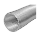 Builders Best® 110315 Semi-Rigid Flexible Pipe, 4 in ID, 25 ft L, 5000 fpm Max Air Velocity, Aluminum