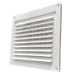 Builder's Best® 110898 Mini-Louver Hood, 8.2 in Opening Width, 8.2 in Opening Length, Plastic, 5/8 in Height, White