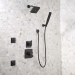 DELTA® 50570-BL Square Wall Elbow, Matte Black, Use With: Hand Shower