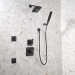 DELTA® 50570-BL Square Wall Elbow, Matte Black, Use With: Hand Shower