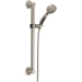 DELTA® 51900-SS Hand Held Shower With Traditional Slide Bar/Grab Bar, 1.75 gpm Flow Rate, 9 Functions, Stainless