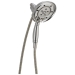 DELTA® 58471-SS-PK 2-in-1 Shower, 2.5 gpm, 1/2 in, Plastic, 4, H2OKinetic®, H2OKinetic® with Massage, Massaging, Round
