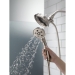 DELTA® 58471-SS-PK 2-in-1 Shower, 2.5 gpm, 1/2 in, Plastic, 4, H2OKinetic®, H2OKinetic® with Massage, Massaging, Round