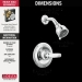 DELTA® BT13210 Shower Trim, Wall Installation / Mounting, Brass, Chrome, 1.75 gpm Flow Rate, 1 Handles, Lever Handle