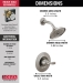 DELTA® T14232-SS Shower Trim, Wall Installation / Mounting, Metal, Stainless Steel, 1.75 gpm Flow Rate, 1 Handles