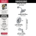 DELTA® T14432 Tub/Shower Trim, Wall Installation/Mounting, Metal, Chrome, 1.75 gpm, 1, 5 in H, 5-1/2 in, Trim