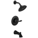 DELTA® T14432-BL Tub/Shower Trim, Wall Installation/Mounting, Metal, Matte Black, 1.75 gpm, 1, 5 in H, 5-1/2 in, Trim