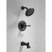 DELTA® T14432-BL Tub/Shower Trim, Wall Installation/Mounting, Metal, Matte Black, 1.75 gpm, 1, 5 in H, 5-1/2 in, Trim