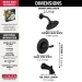 DELTA® T14432-BL Tub/Shower Trim, Wall Installation/Mounting, Metal, Matte Black, 1.75 gpm, 1, 5 in H, 5-1/2 in, Trim