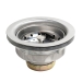 Dearborn® 6 Threaded Body Sink Basket Strainer, For Sink Opening Size: 4 in, 1-1/2 in Outlet Connection, Chrome-Plated