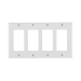 Decora® 80412-W 4-Gang Decora/GFCI Device Wall Plate, Thermoset Plastic, 4-1/2 in Width, 0.22 in Height, 2-3/4 in Depth