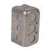 Devco PI361 Utility Box, Steel, 14.5 cu-in, 4 in H, 2-1/8 in W, 2-1/8 in D, 1/2 in Knockout