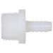 DiversiTech® 701-043 Male Adapter, 3/8 in, Barbed, 3/4 in, MIPT, Material Construction: Nylon, White