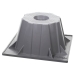 DiversiTech® HPR-3 Heat Pump Riser, 500 lb Load, 3 in H, Polypropylene, Gray