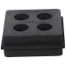 DiversiTech® ISO-2 Iso-Cube Anti-Vibration Pad, 3/4 in H, 18 in W, 18 in D, Rubber, Square, Smooth, Black