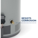 GE RealMAX Choice GG40T08BXR Tall Water Heater, 40 gal Capacity, Natural Gas Fuel, 40000 Btu/hr Heating Input