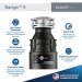 Insinkerator® 80926 Garbage Disposal, 1/2 hp Motor HP, 120 V, 1 ph, Continuous Feed, 1-1/2 in Outlet Connection, 26 oz