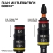 KLEIN TOOLS® 32933 7-in-1 Impact Flip Socket Set, Impact Rated/Impact Not Rated: Impact-Rated, 6-Point, 1/4 in Drive