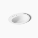 Kohler® 2196-4-0 Bathroom Sink With Overflow, Vitreous China, 1-3/4 in Drain, 16 in Basin Length, 11 in Basin Width